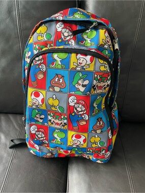 Nintendo Kids Backpack in Red, Blue, Yellow, Green